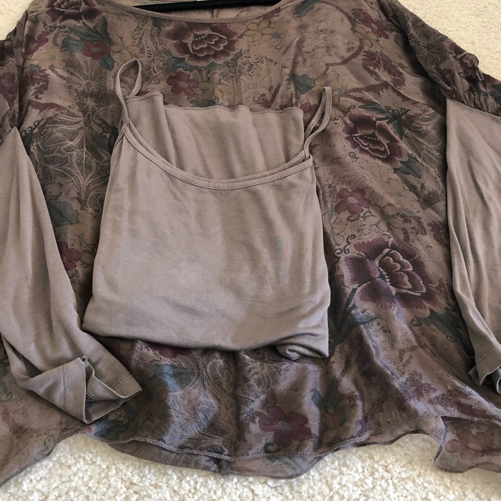 Blouse with matching tank top